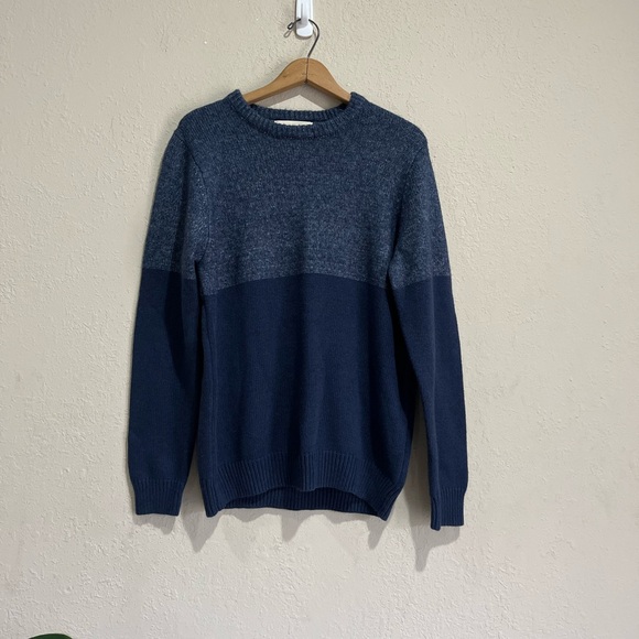 Blue Two Tone Mens Sweater - Picture 1 of 5